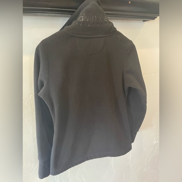 Calvin Klein Women's Black fleece Jacket size S - Picture 2 of 6